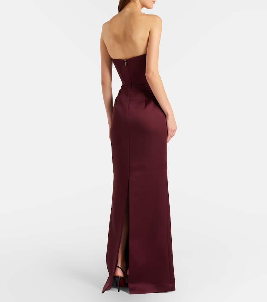 Rebecca Vallance Alora Embellished Corset Gown In Burgundy