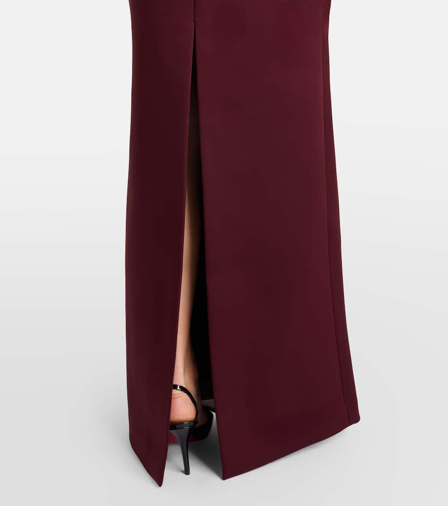 Rebecca Vallance Alora Embellished Corset Gown In Burgundy