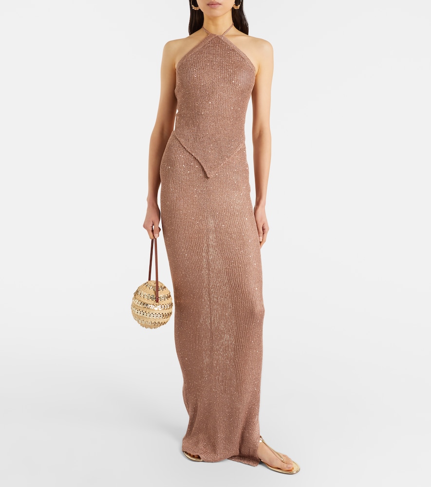 Bananhot Alma sequined maxi skirt