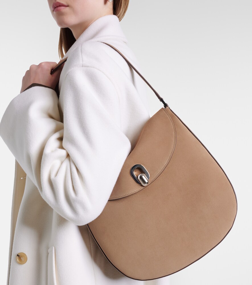 Savette Tondo Large suede shoulder bag