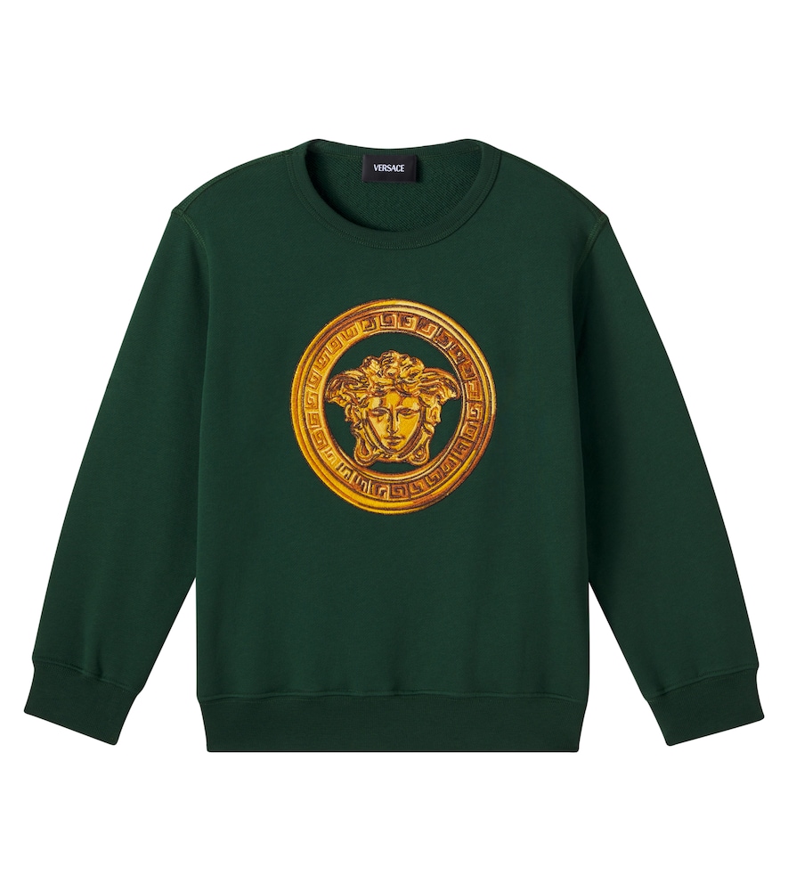 Versace Kids Green Medusa Cotton Jersey Sweatshirt Y Size 12