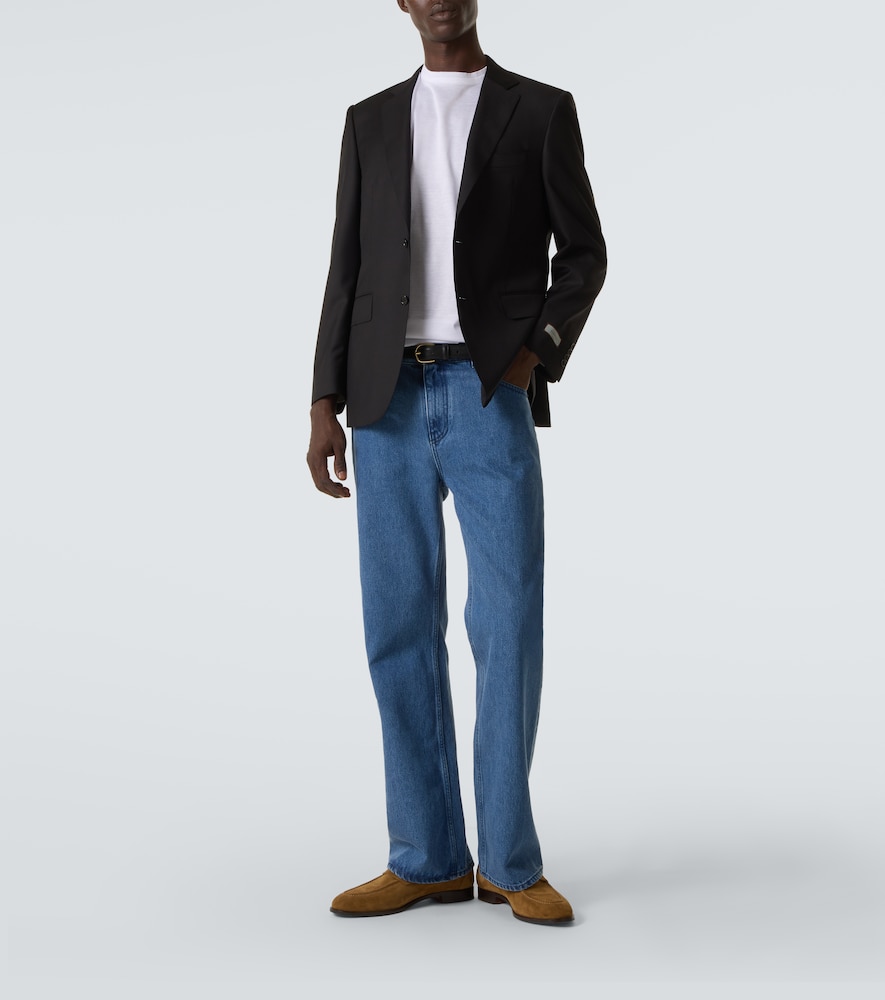 Canali White Microstructured Cotton T-shirt With Closed Hem