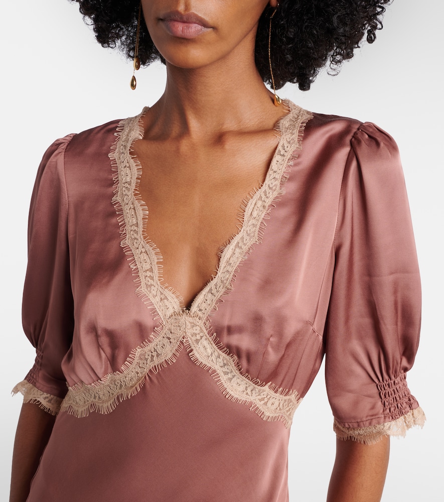  Rixo Rixo Maxikleid Annina Aus Satin Mit Spitze 