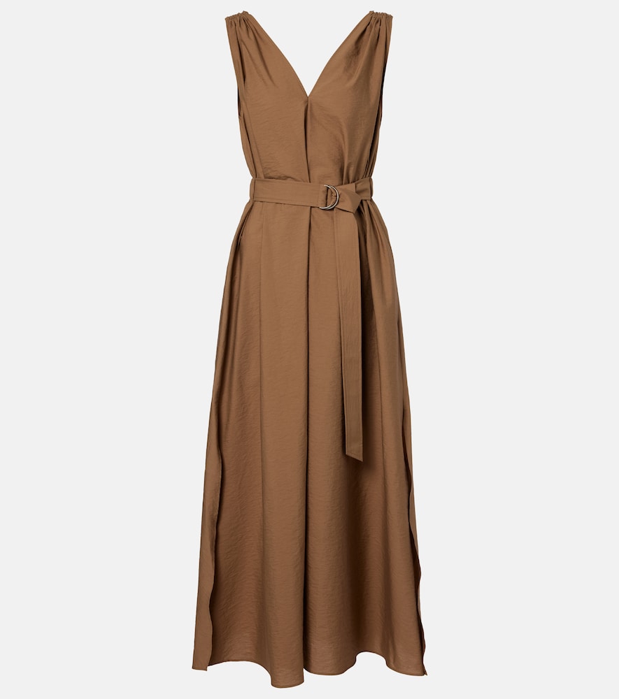 Brunello Cucinelli Belted cotton-blend midi dress | Thumbnail 6 Brunello Cucinelli Belted cotton-blend midi dress | Thumbnail 6