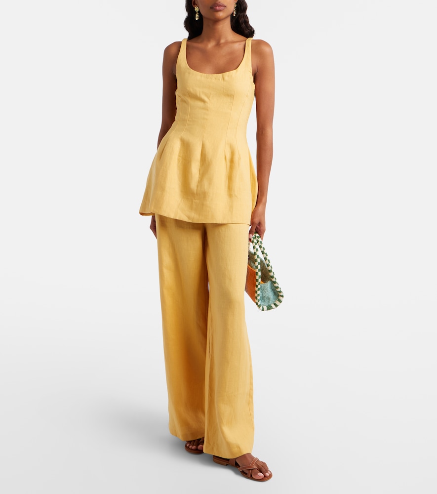 Faithfull Syna linen wide-leg pants