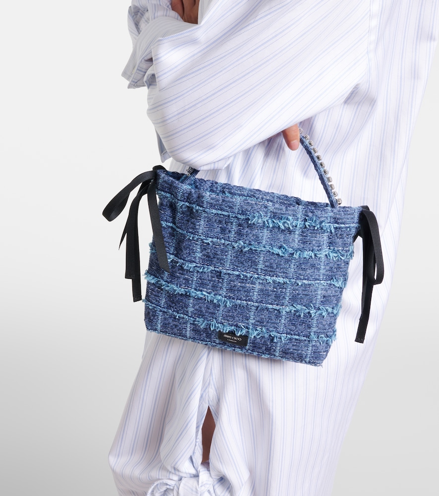 Jimmy Choo Drawstring Mini embellished top-handle bag