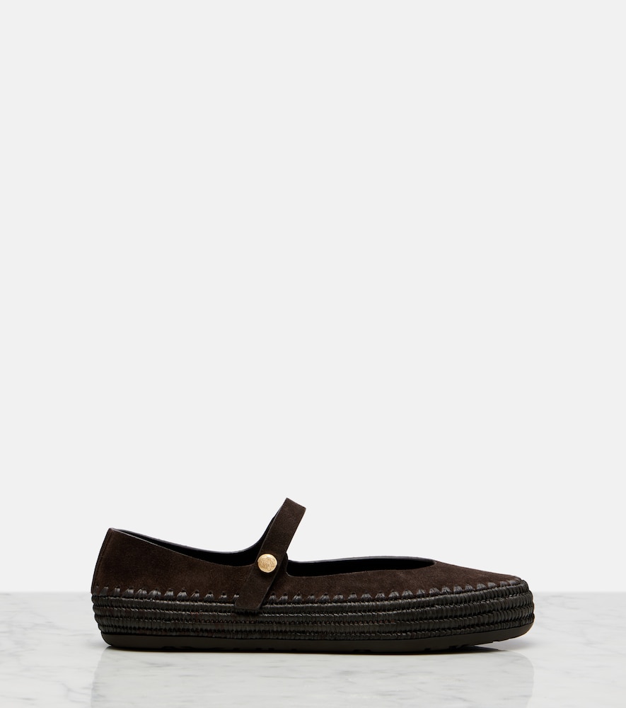  Loewe Loewe Paula's Ibiza Mary-jane-ballerinas Rio Aus Veloursleder 