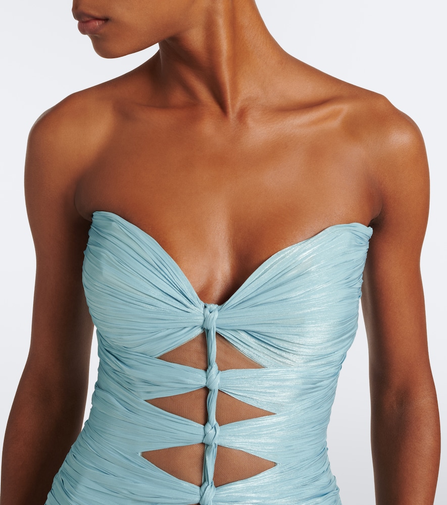 Ruched Lurex® Georgette Gown