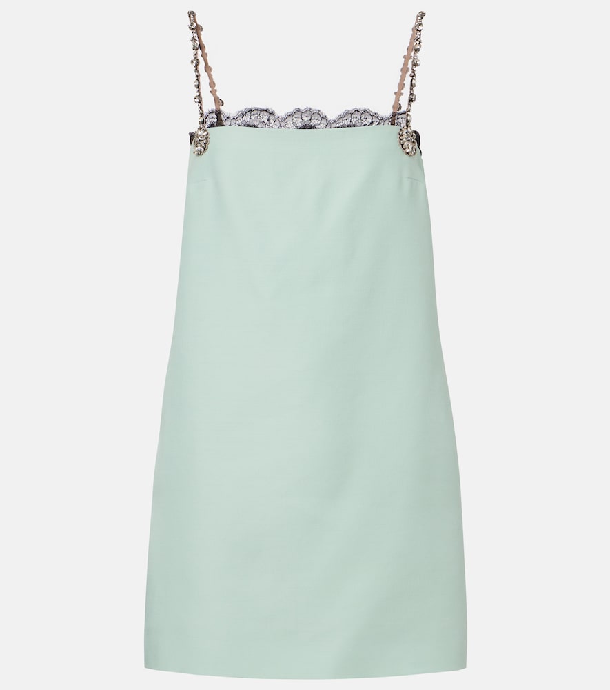 Valentino Crepe Couture embellished minidress
