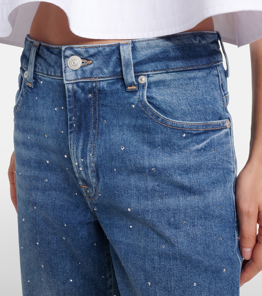  7 For All Mankind 7 For All Mankind Stovepipe Embellished Straight Jeans 
