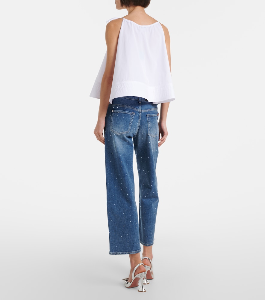  7 For All Mankind 7 For All Mankind Stovepipe Embellished Straight Jeans 