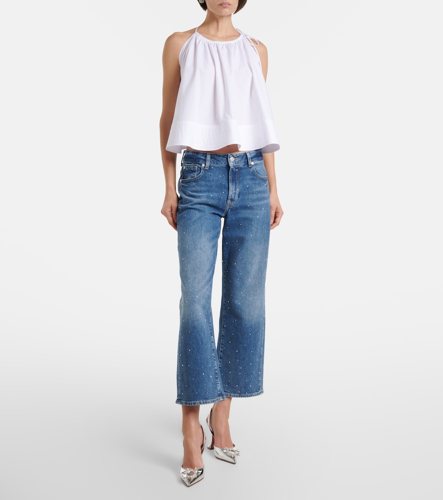 Stovepipe Embellished Straight Jeans