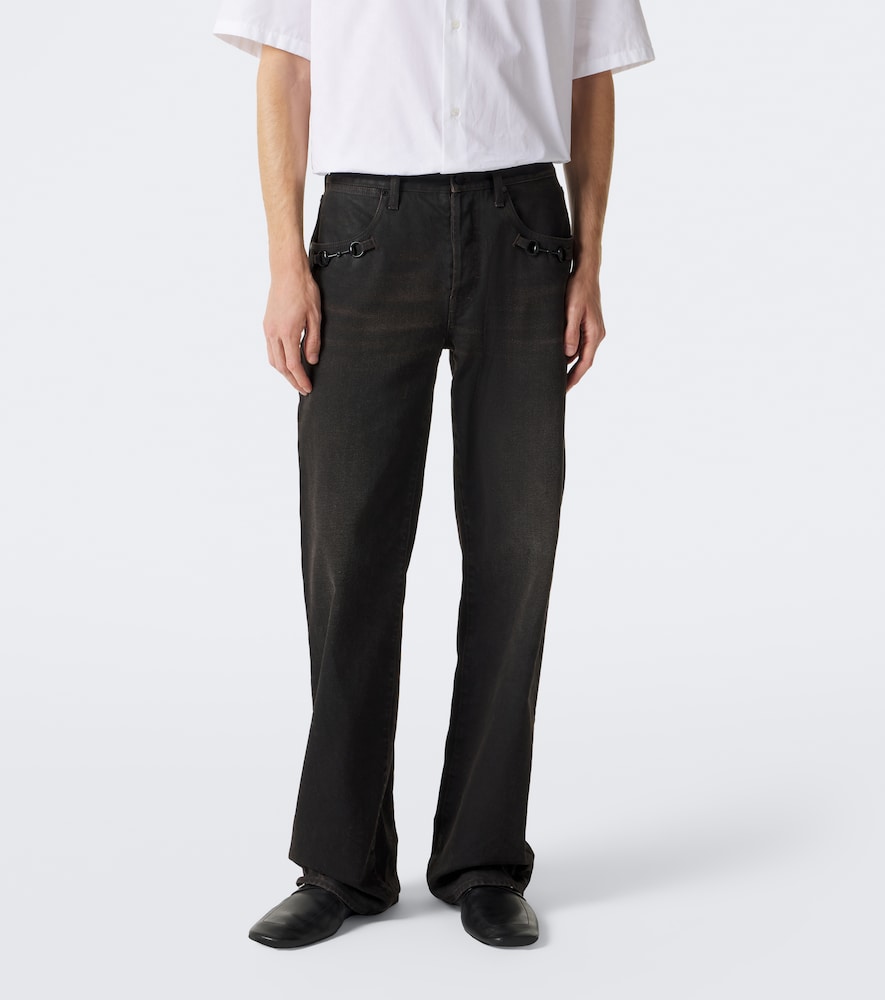 Horsebit Wide-Leg Jeans