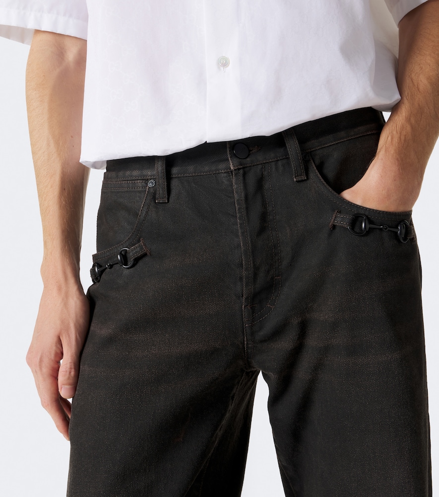 Horsebit Wide-Leg Jeans
