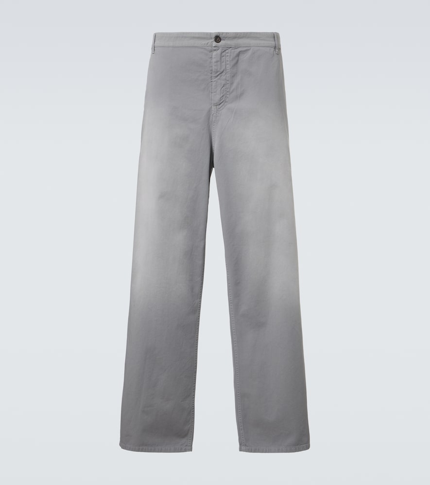Weite Hose aus Baumwoll-Twill