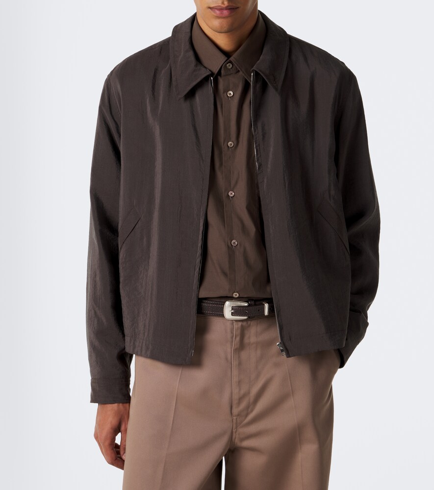 Silk-Blend Blouson Jacket