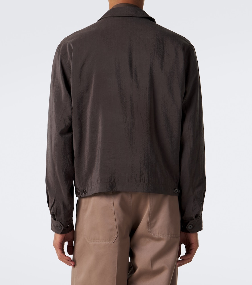 Silk-Blend Blouson Jacket