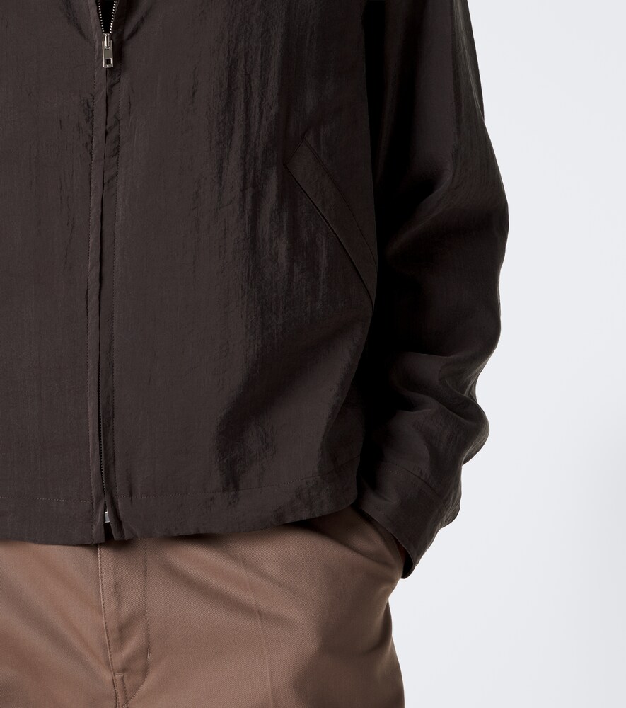 Silk-Blend Blouson Jacket