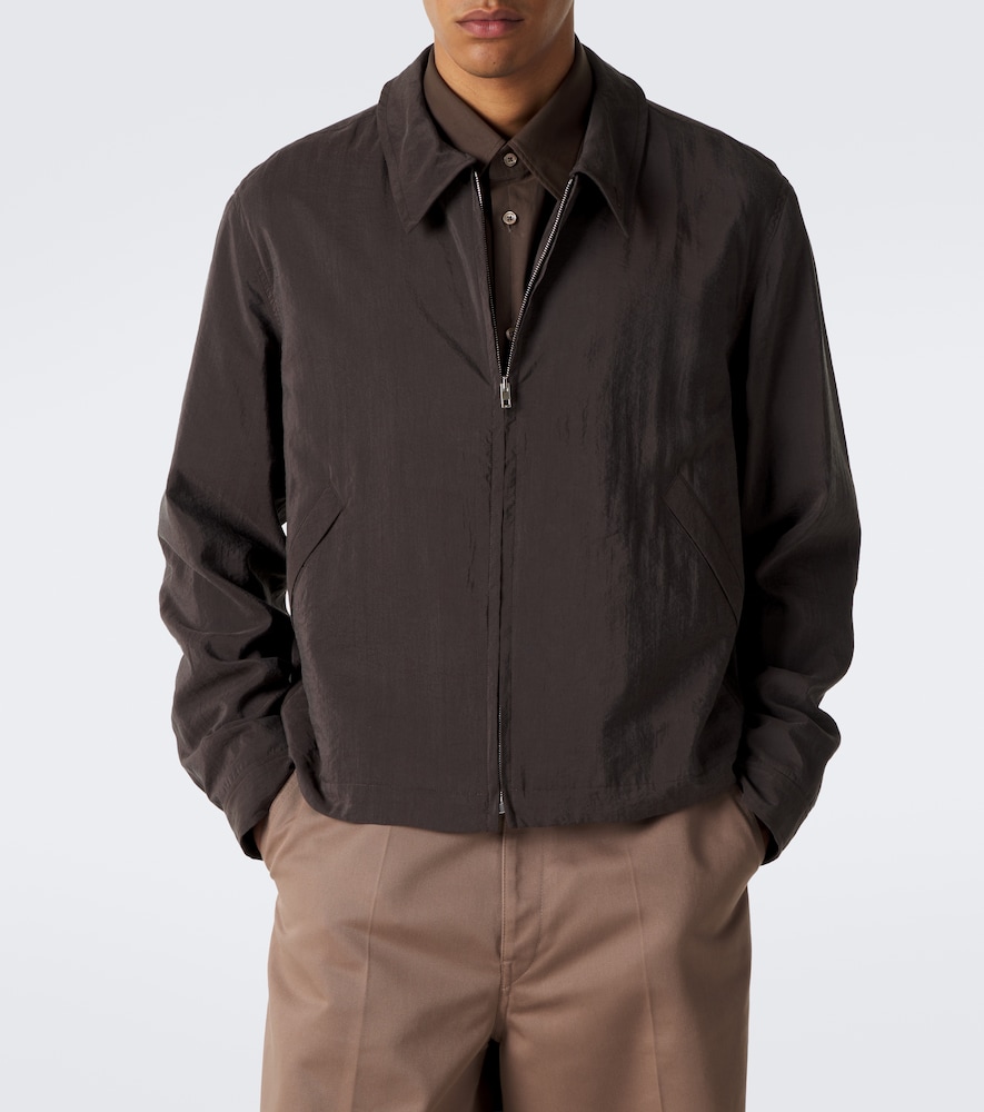 Silk-Blend Blouson Jacket