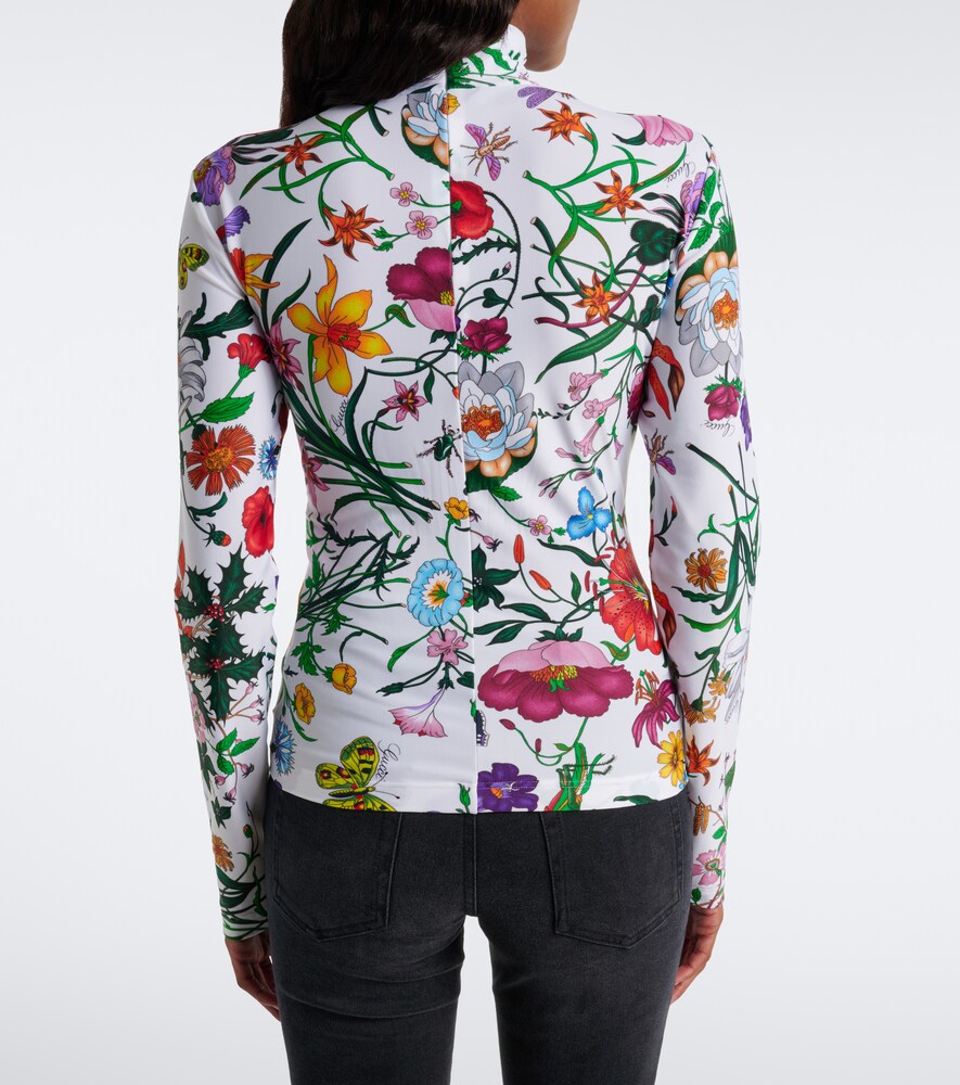Gucci Flora Printed Jersey Top