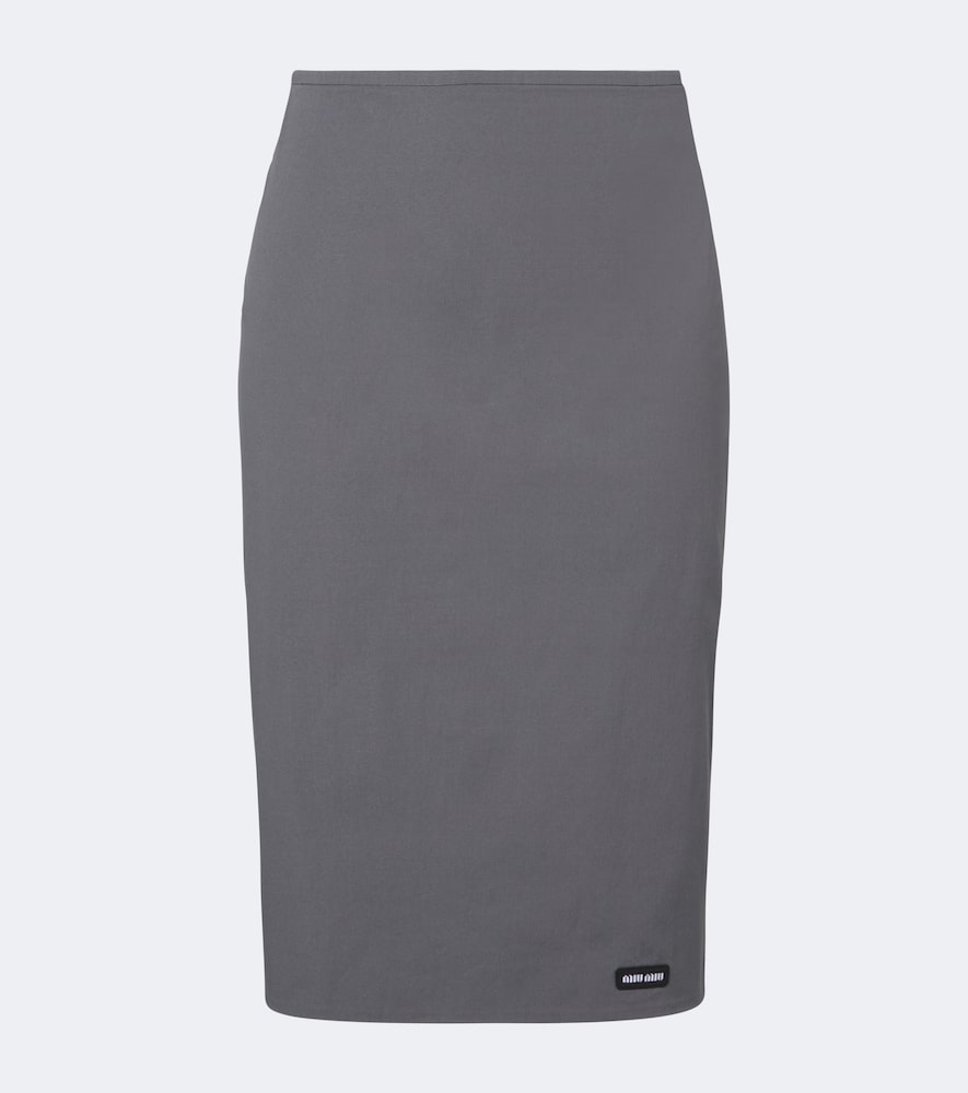 Miu Miu Jupe crayon en popeline de coton mlang 1280 €