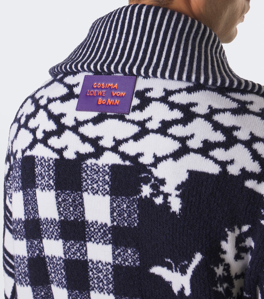 X Cosima Von Bonin Jacquard Wool-Blend Sweater