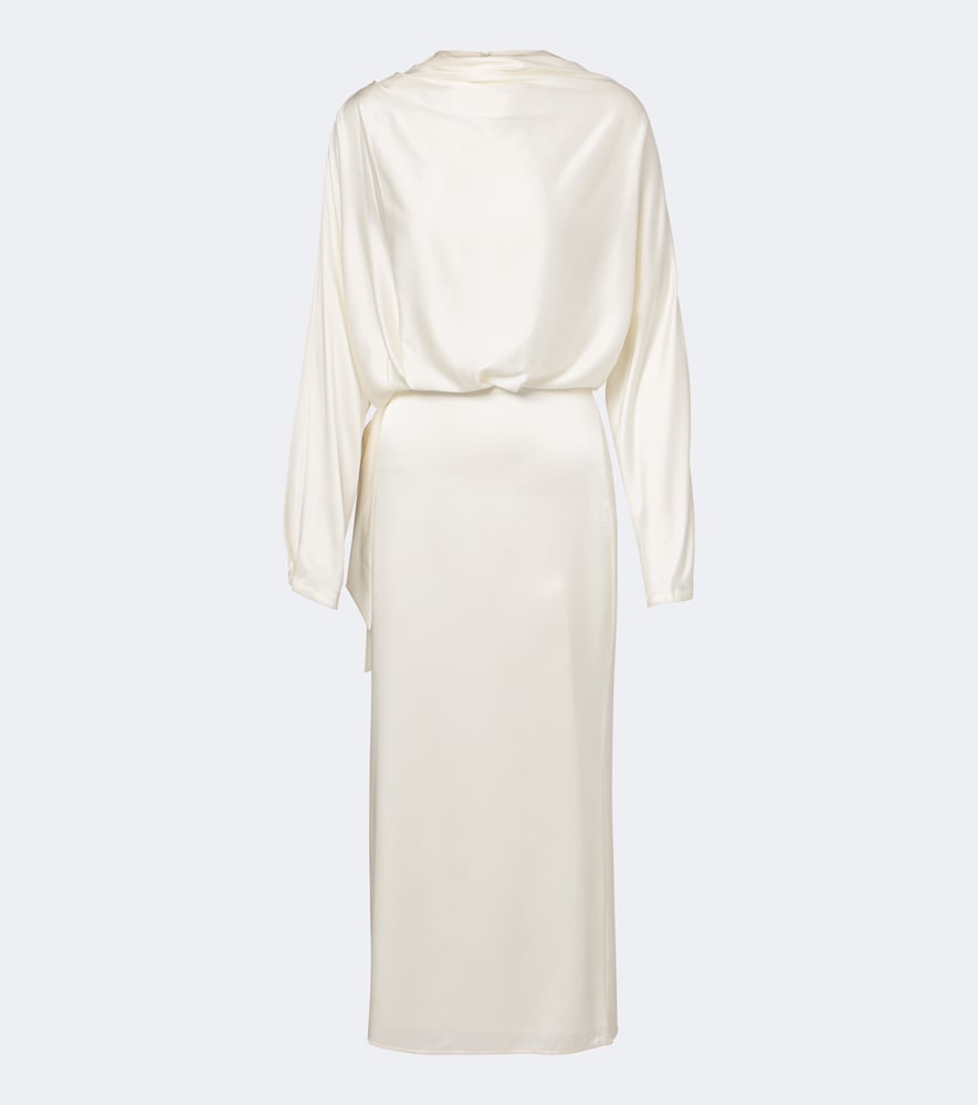 Abito midi Phoebe in misto seta