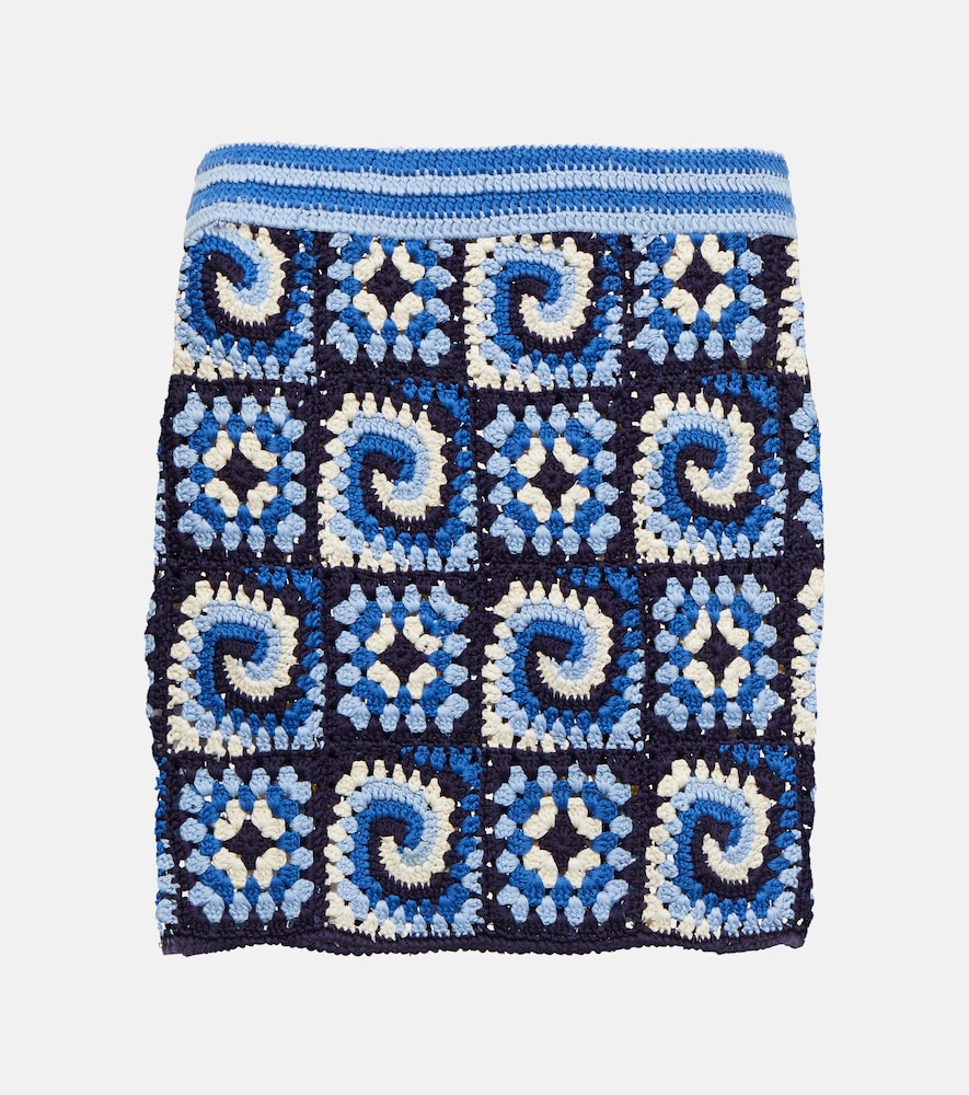 Staud Brazing Cotton Crochet Miniskirt