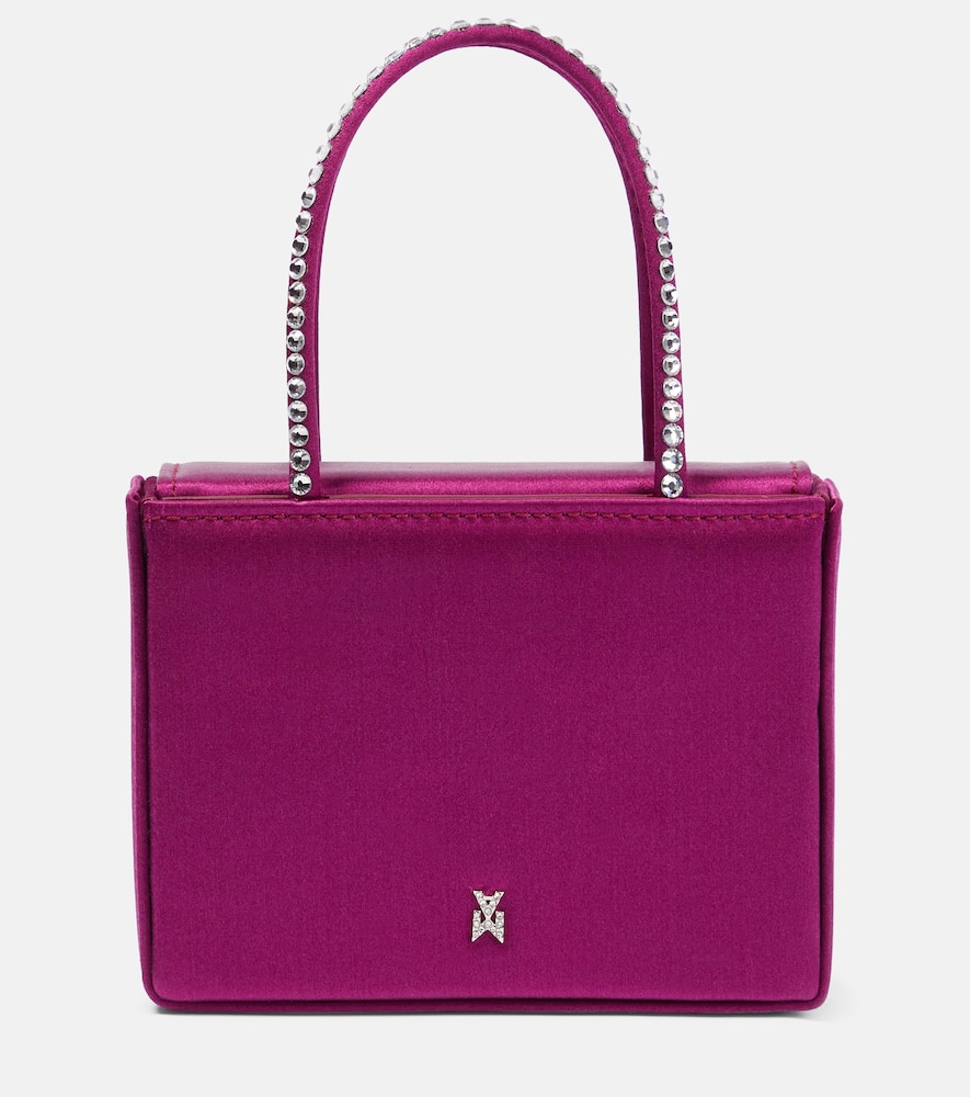 Amina Muaddi Superamini Gilda embellished satin tote bag