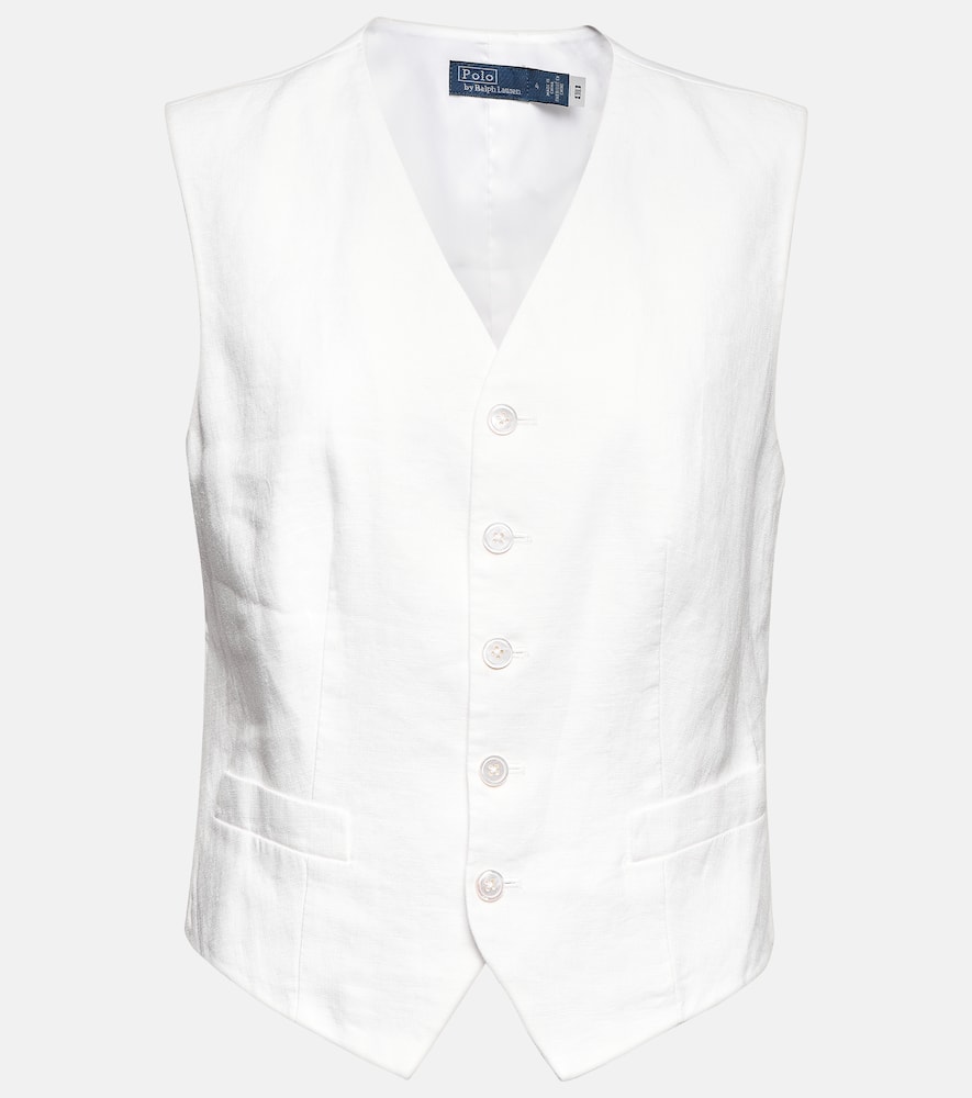 Polo Ralph Lauren Linen Vest In White