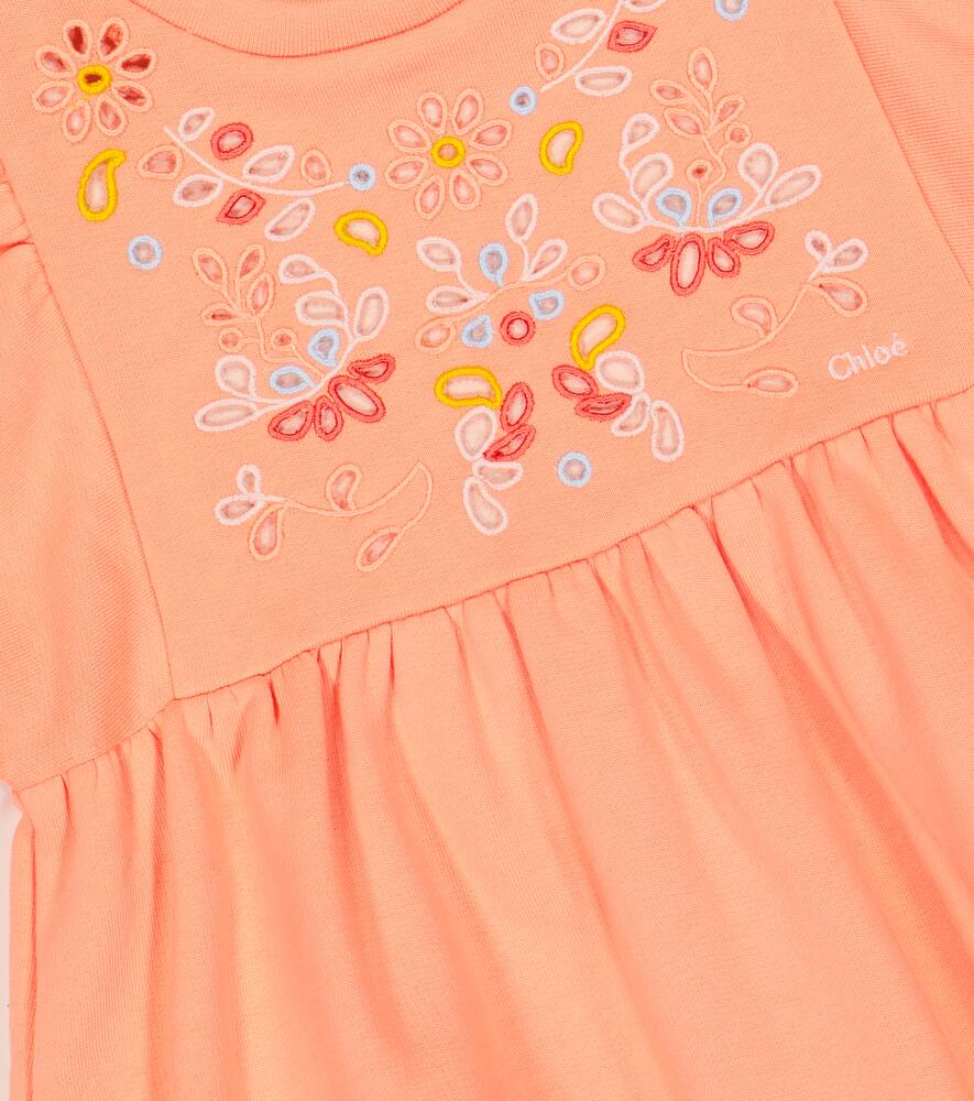 Chloé Kleid Aus Baumwoll-jersey In Orange