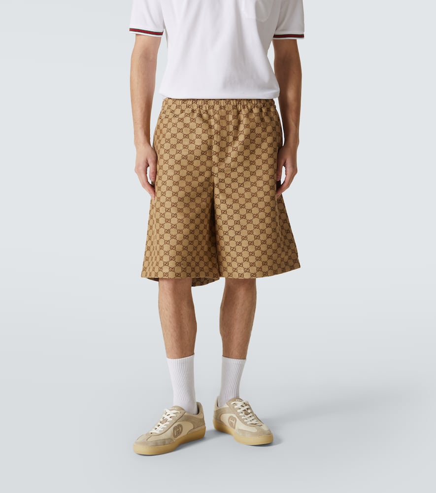 Shop Gucci Gg Canvas Shorts In Beige