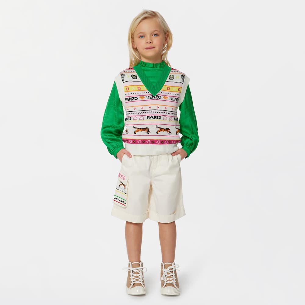 Kenzo Cotton-blend Vest In White