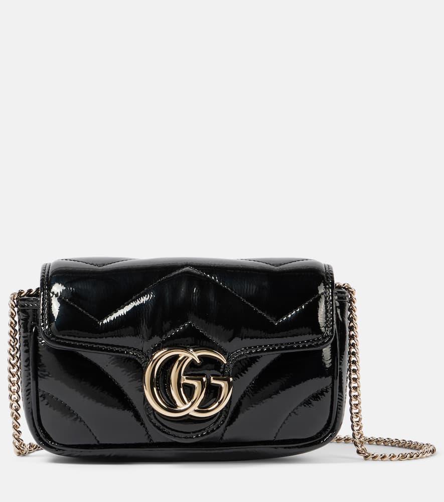 Gucci GG Marmont Mini patent leather shoulder bag