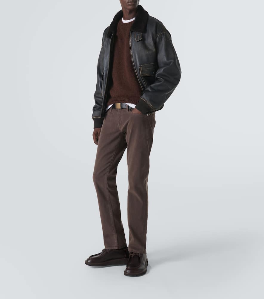 斜纹布中腰修身裤装