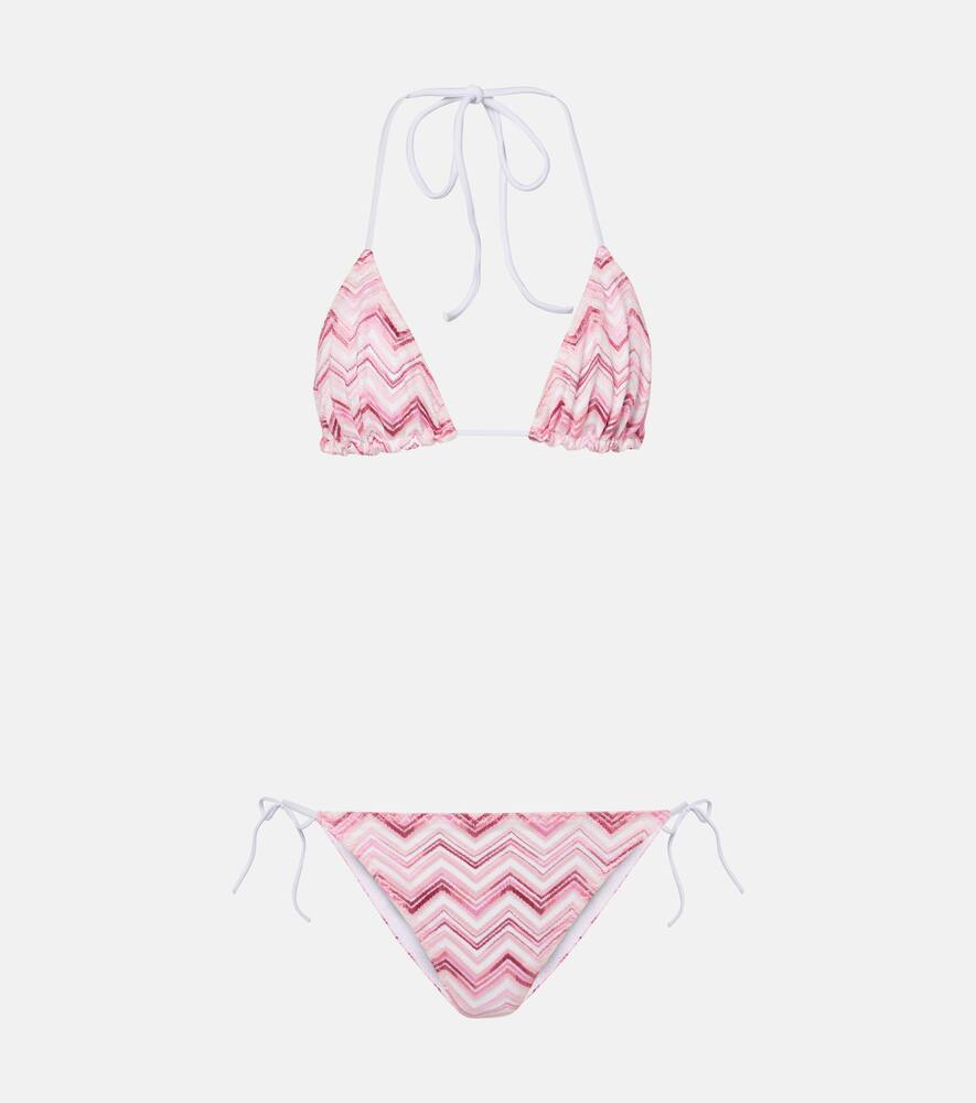 Shop Missoni Zigzag Bikini In Multicoloured