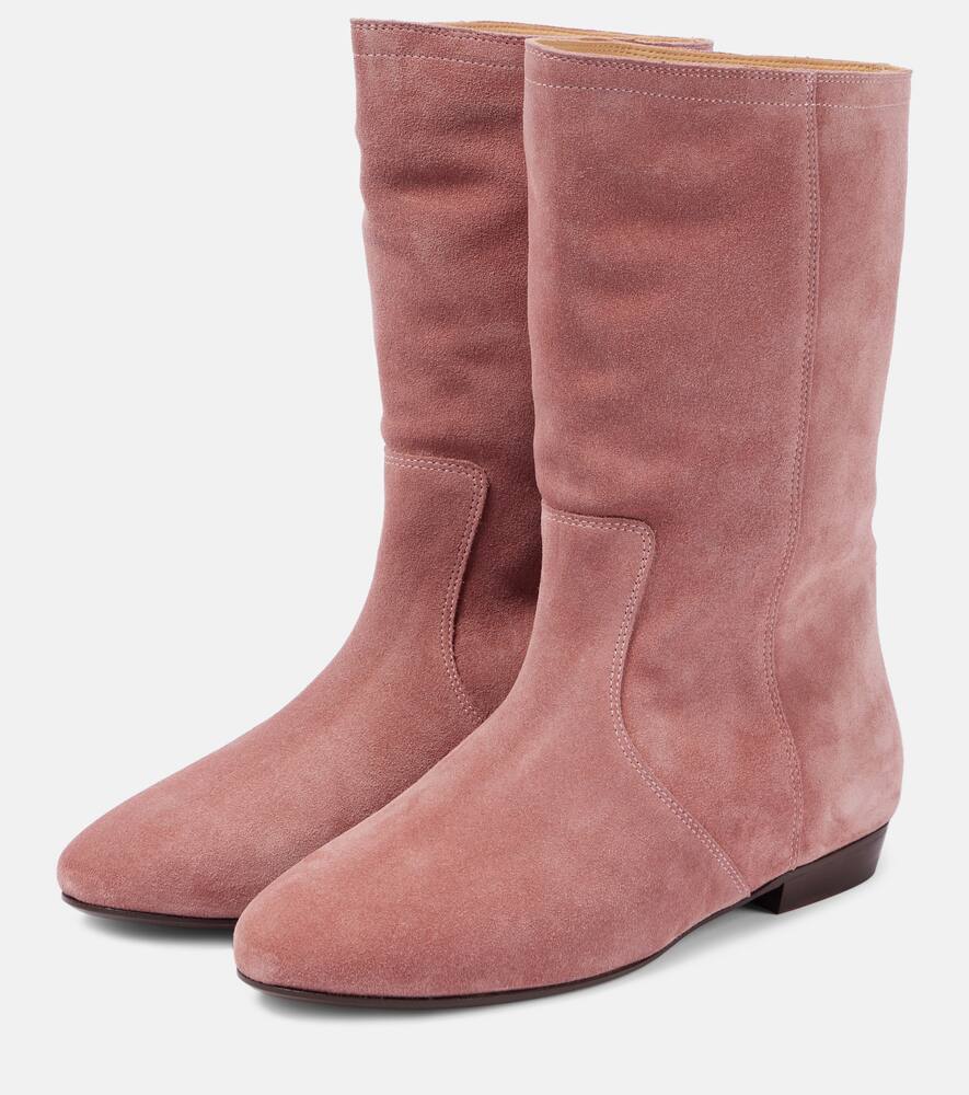Isabel Marant Stefa Suede Boots In Pink