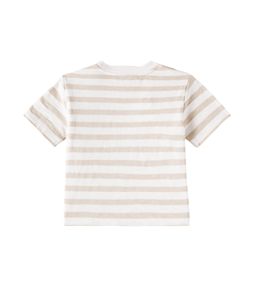 Bonpoint Baby Gaye Striped Cotton Jersey T-shirt In Beige