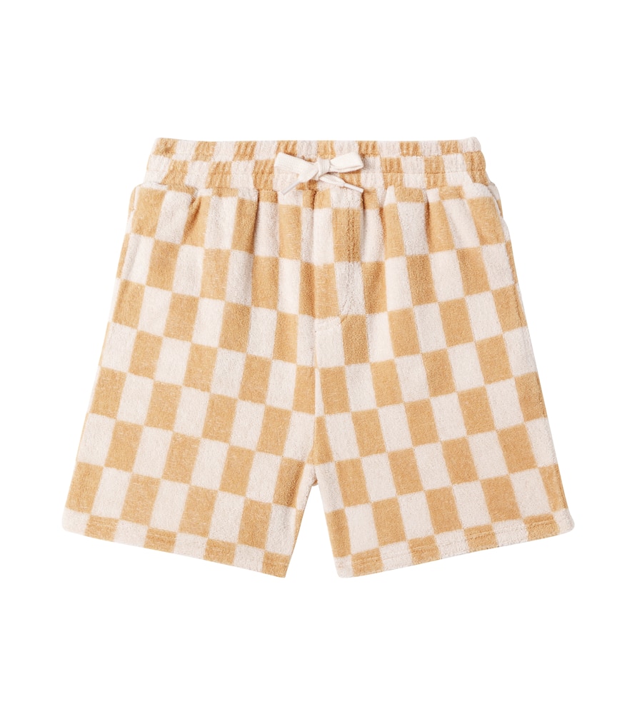 Rylee + Cru Kids' Checked Cotton-blend Jersey Shorts