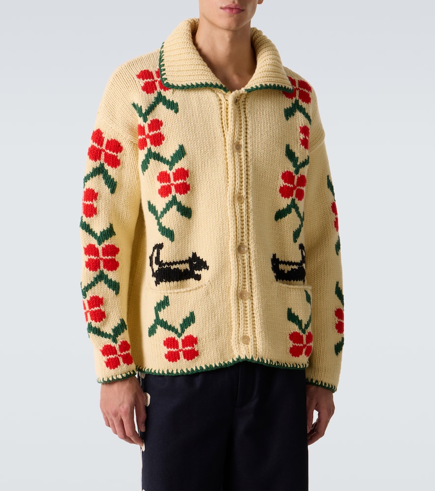 Bode Bode Pirate Ship Virgin Wool Cardigan 