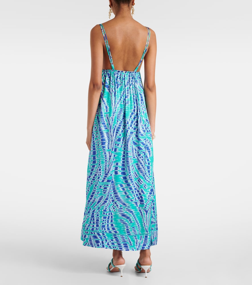  Poupette St Barth Poupette St Barth Cassandra Printed Satin Slip Dress 