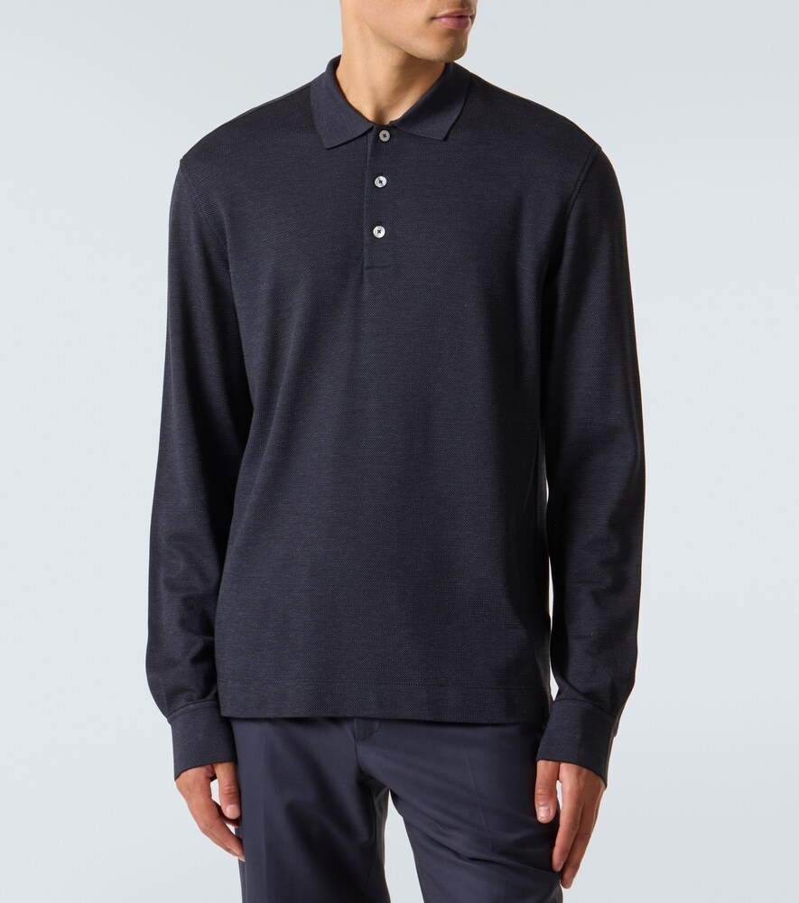  Zegna Zegna Polohemd Aus Baumwolle Und Seide 