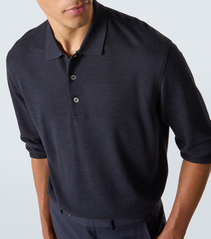  Zegna Zegna Polohemd Aus Baumwolle Und Seide 