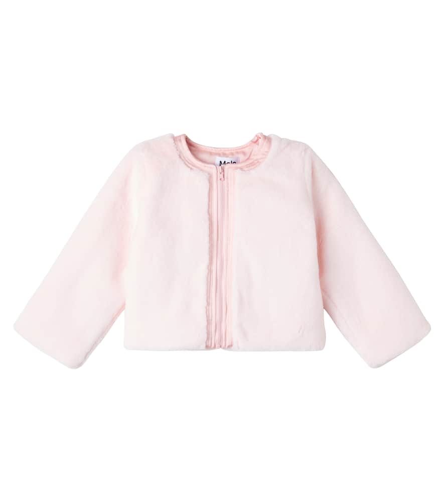 Molo Zip-front Fleece Jacket In Pink