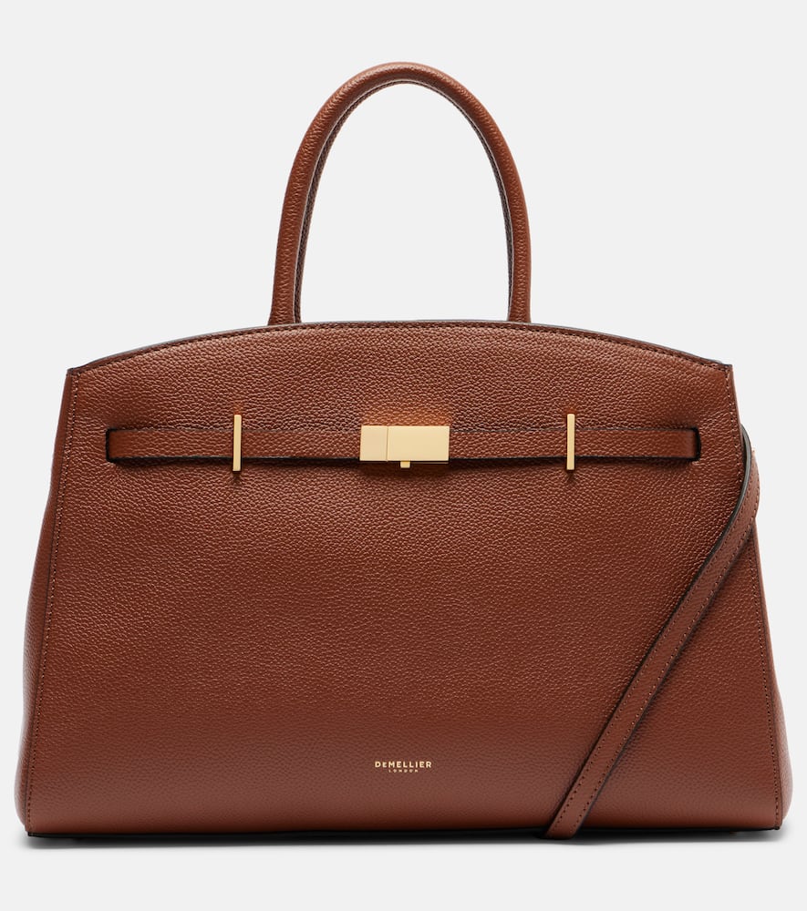 Demellier Tote Bag Hudson Medium Aus Leder In Brown