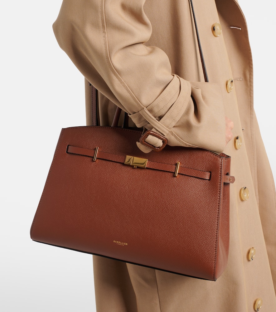 Demellier Tote Bag Hudson Medium Aus Leder In Brown