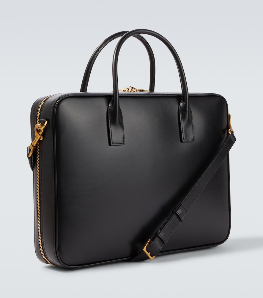 Saint Laurent Saint Laurent Leather Briefcase 