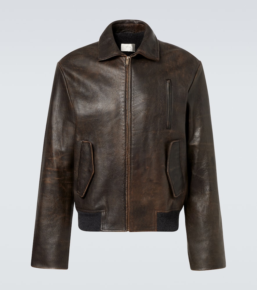 The Row Akia Jacket In Leather In Brown