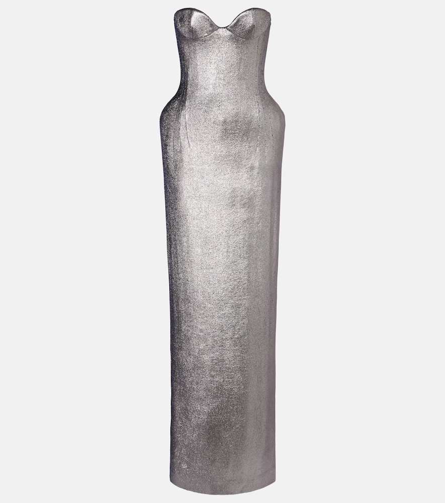 Magda Butrym Bustier Gown In Gray