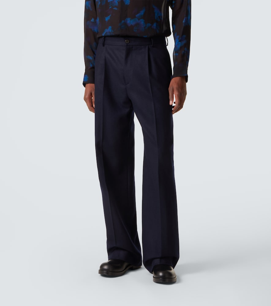  Dries Van Noten Dries Van Noten Weite Hose Aus Wollflanell 